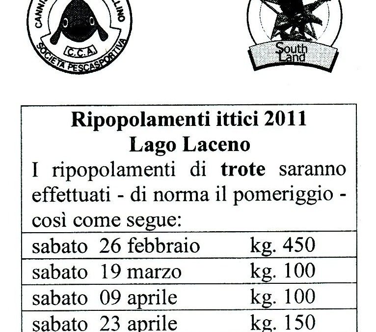 Laceno: ripopolamento ittico per 800 kg. di trote