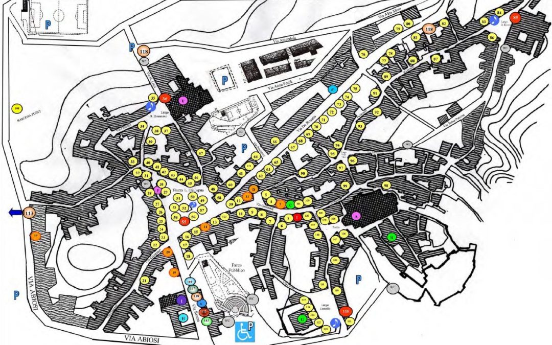 Mappa degli stand della XXXIV “Mostra mercato del tartufo nero di Bagnoli Irpino”