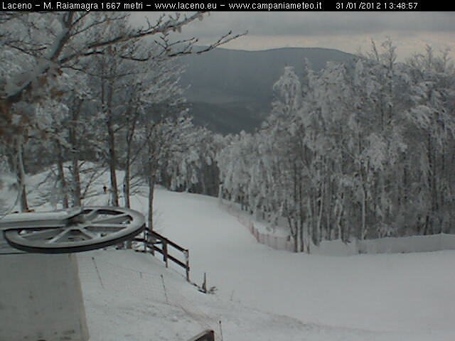 webcam Laceno: inizia a nevicare, alcune immagini per chi non visualizza bene la pagina