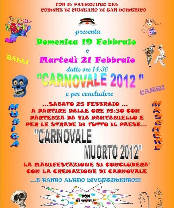 Carnovale e Carnovale muorto – Chiusano di San Domenico