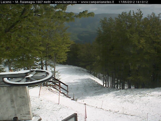 La cima del Monte Raiamagra tra neve, verde e sole