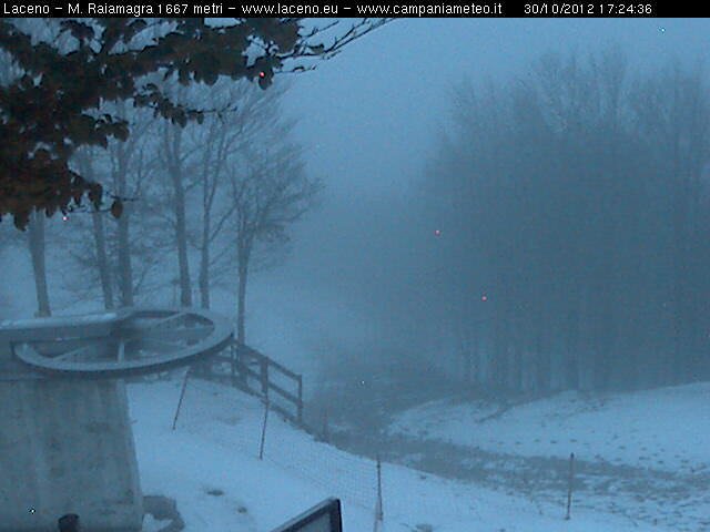 Nebbia e neve al Raiamagra prima delle piogge