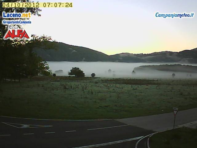 Inversioni termiche notturne e forti nebbie: l’immagine dall’altopiano Laceno