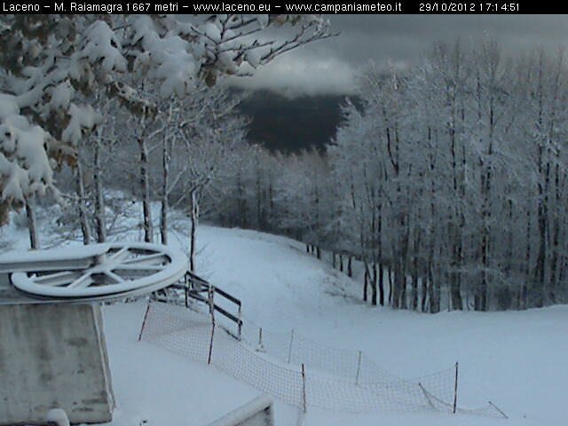 Il Monte Raiamagra innevato il 29 Ottobre 2012