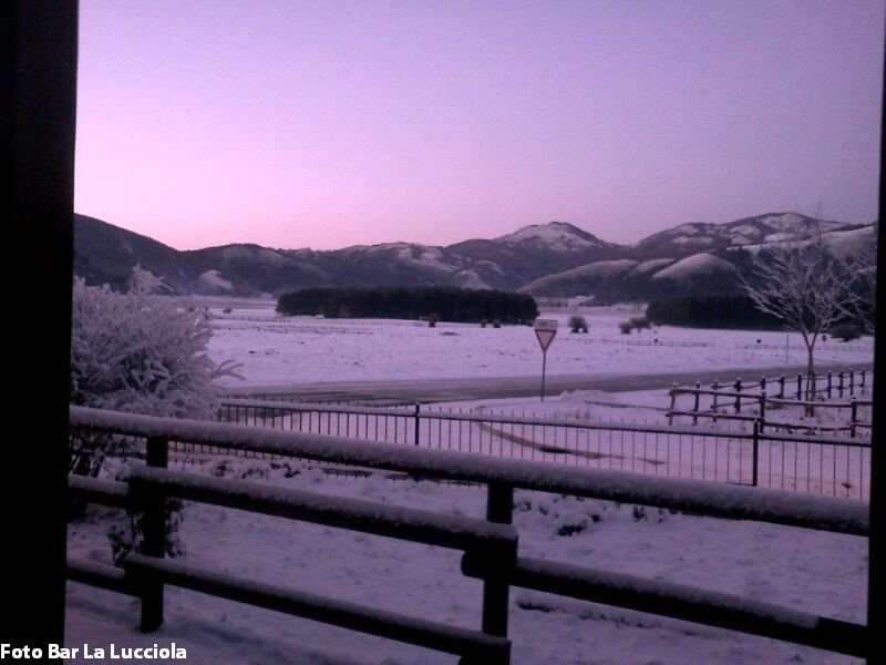 Il tramonto del 6 Dicembre al Laceno dal Bar “La Lucciola”