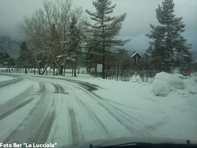 Servizio fotografico: situazione neve sul circuito stradale del Laceno