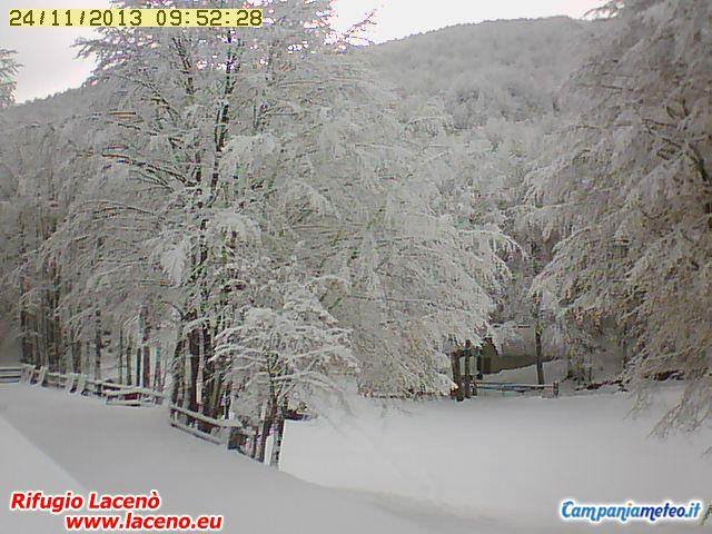 La nevicata del 23 Novembre 2013: immagine spettacolare della webcam