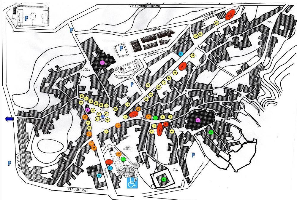 Sagra del tartufo nero di Bagnoli Irpino 2015: mappa degli stand