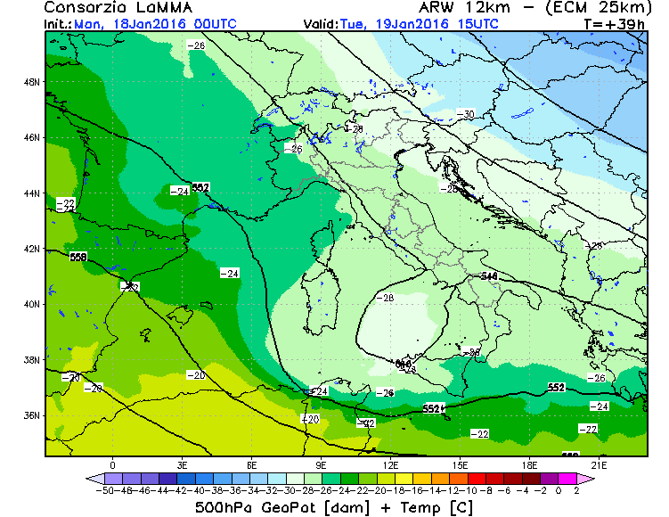 Aggiornamento meteo: evoluzione per martedi 19. Al limite di una perturbazione ideale