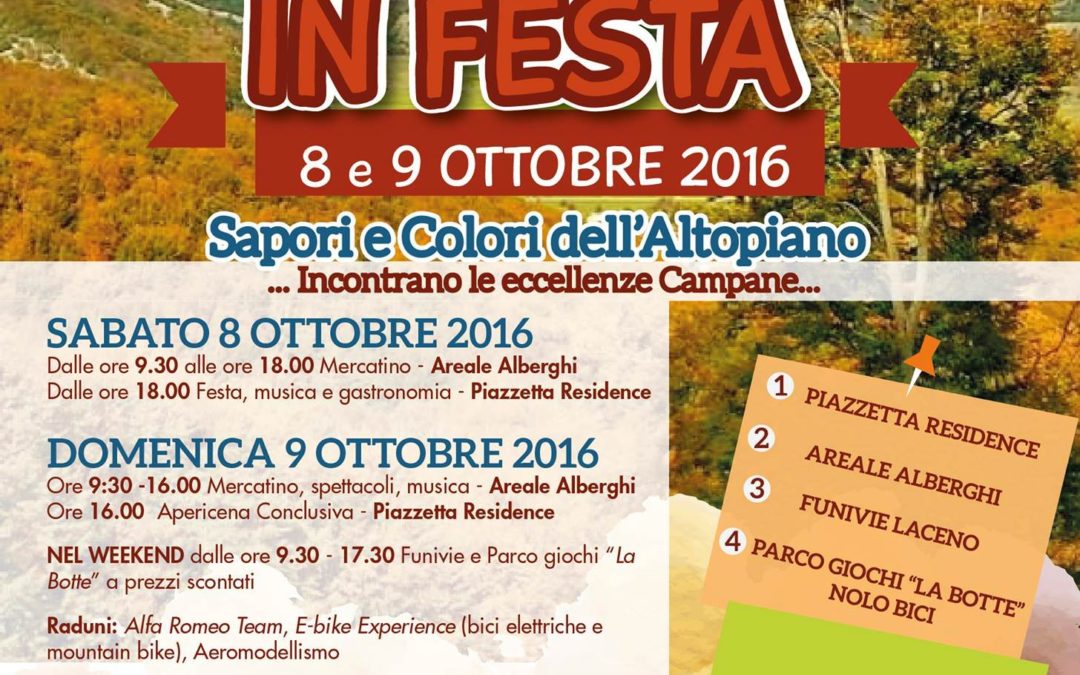 Laceno in festa 8 e 9 Ottobre: come si svolgerà la manifestazione?