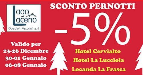 Sconto Laceno.net su pernotti: pacchetto natale, capodanno ed epifania